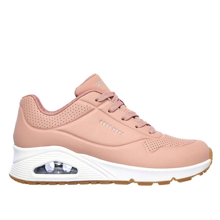 Sneakersy damskie różowe Skechers Uno Stand On Air lifestylowe sportowe różowe (73690-ROS)
