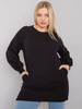 Czarna bawełniana bluza damska plus size (RV-BZ-7227.95)