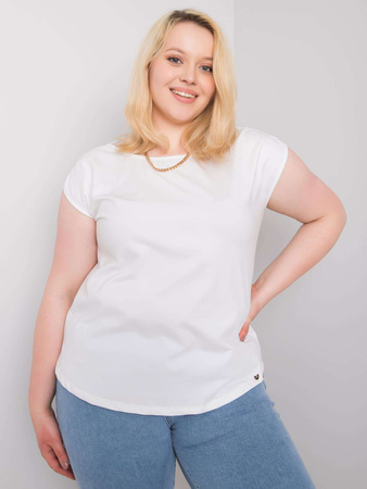 Biała bluzka plus size bawełniana (RV-BZ-6333.88)