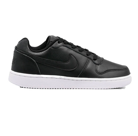 Wyprzedaż - Sneakersy damskie skórzane Nike Ebernon Low buty sportowe czarne (AQ1779-001)