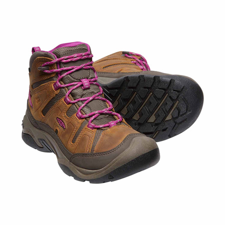 Buty trekkingowe damskie Keen Circadia wodoodporne outdoorowe skórzane brązowe (KE-1026765)