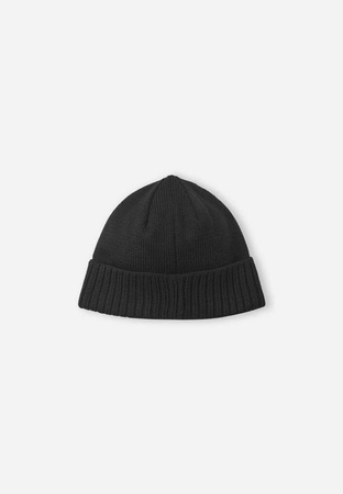 Czapka zimowa dziecięca Reima Beanie Kalotti Black Junior z certyfikowanej wełny czarna (5300232A-9990)