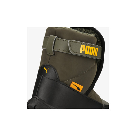 Wyprzedaż - Śniegowce dziecięce Puma Nieve Boot WTR AC PS podeszwa z lekkiej pianki EVA ocieplane zielone (380745-02)