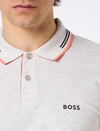 Koszulka Polo męska BOSS Paul Light/Pastel Grey slim fit szara (50506193-056)