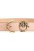 Wyprzedaż - Skórzany pasek z klamrą Pinko TAMBORIL H3 BELT 102820-A158 różowy (2.5 cm)