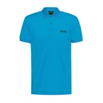 Wyprzedaż - Koszulka Polo męska BOSS Paule Turquoise/Aqua slim fit turkusowa (50512789-442)