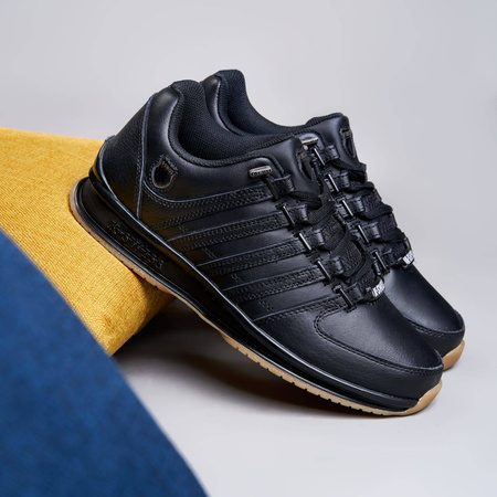 Sneakersy męskie K-Swiss Rinzler skórzane buty sportowe czarne (01235-050-M)