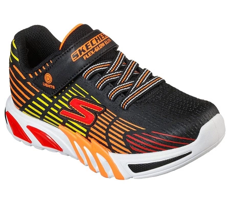 Sneakersy chłopięce Skechers Flex-Glow Elite buty sportowe dziecięce kolorowe (400135L-BKMT)