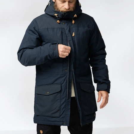 Kurtka wełniana ocieplana męska Fjällräven Singi Wool Padded Parka M Dark Navy (F81919-555)