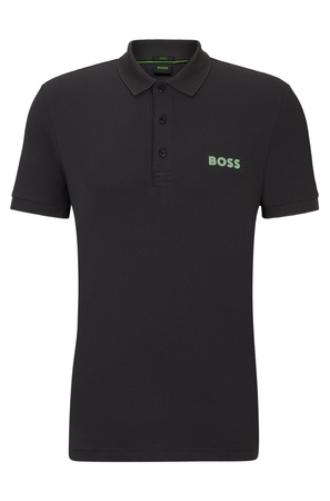 Wyprzedaż - Koszulka Polo męska BOSS Paule Charcoal slim fit czarna (50512789-016)