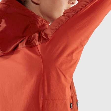 Kurtka softshell damska Fjällräven Abisko Lite Trekking Jacket W Cabin Red-Rowan Red (F86131-321-333)