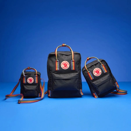 Torba na ramię Fjällräven Kånken Rainbow Sling Black-Rainbow Pattern (F23623-550-907)