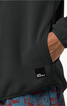 Wyprzedaż - Bluza polarowa damska/męska Jack Wolfskin Bockenheim Fleece czarna (1711091_6502)
