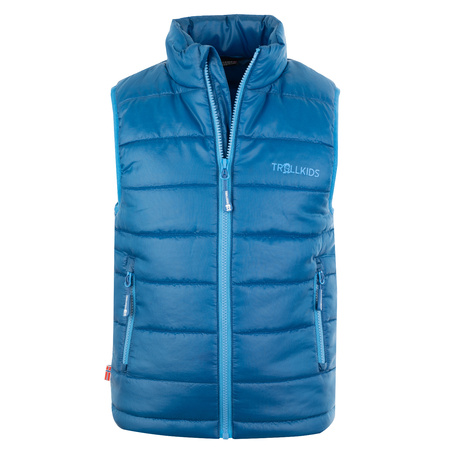 Kamizelka ultralekka dziecięca dla chłopca/dziewczynki Trollkids Kids Trondheim Vest midnight blue/cerulean (511-134)