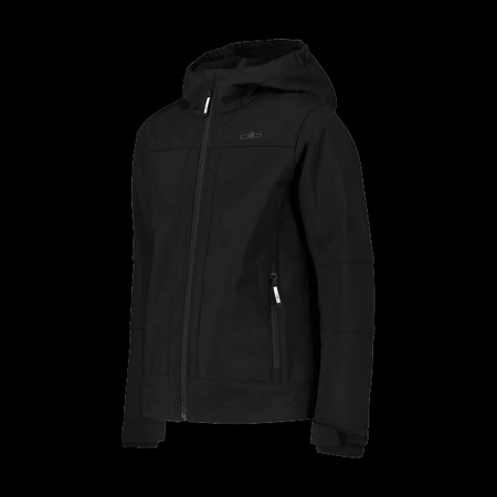 Wyprzedaż - Kurtka z kapturem dziecięca CMP Kid Jacket Fix Hood trekkingowa czarna (3A00094-U901)
