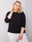 Czarna bluzka plus size bawełniana (RV-BZ-6334.19P)