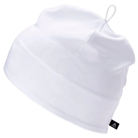 Czapka sportowa unisex Odlo Hat POLYKNIT WARM ECO dopasowana pod kask szybkoschnąca biała (762670/10000)