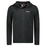 Bluza polarowa męska Geographical Norway UNICIA MEN 224 regularny krój z kapturem czarna (WX3713H/GN/WY9245H/GN)
