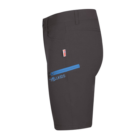 Szorty softshellowe dziecięce dla chłopca/dziewczynki Trollkids Kids Haugesund Shorts anthracite/medium blue (330-605)