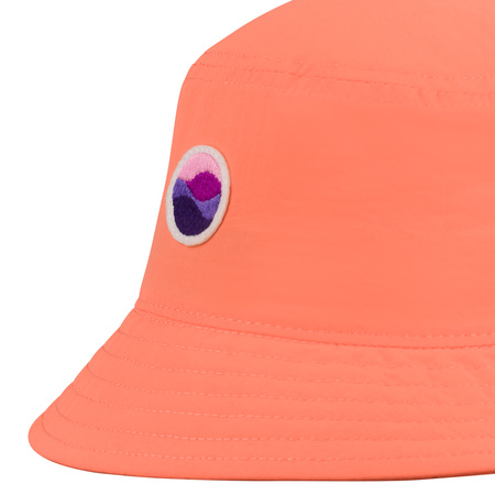 Czapka na lato dziecięca dla dziewczynki Trollkids Girls bucket Hat papaya (647-722)