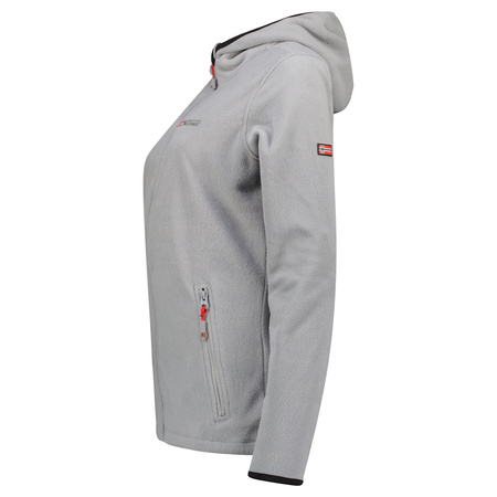 Polar damski Geographical Norway UNICIA LADY 224 ciepła bluza sportowa na suwak szara (WX3714F/GN)