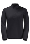 Wyprzedaż - Bluza polarowa damska Jack Wolfskin Taunus HZ W czarna (1709532_6000)