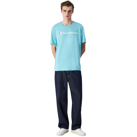 Koszulka męska Champion SS Tee błękitna (220256 BS184)