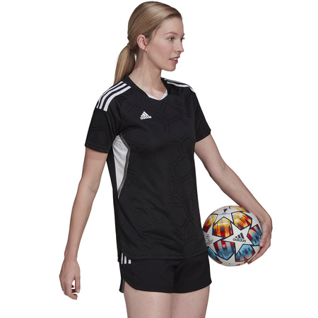 Koszulka damska adidas Condivo 22 Match Day czarno-biała (HA3541)