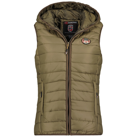 Bezrękawnik Geographical Norway VATIKA HOOD EO GIRL 233 brązowy dla dziweczynki (WW2008E/GNO-Storm)