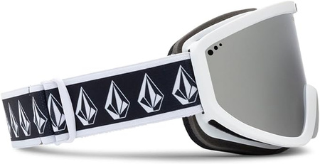 Gogle snowboardowe Volcom FOOTPRINTS WHITE RERUN/SILVER CHROME lustra srebne  (VG0622316)