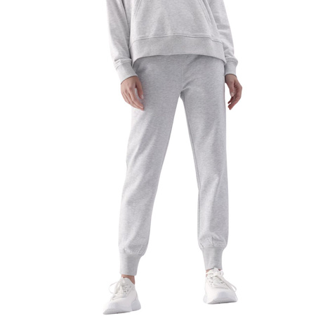 Spodnie damskie 4F F0946 chłodny jasny szary melanż (4FWMM00TTROF0946 27M)