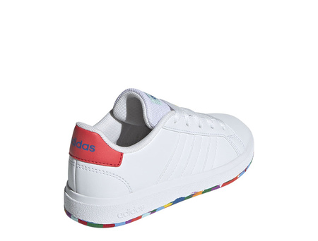 Sneakersy dla dziewczynki adidas GRAND COURT 2.0 K ze skóry syntetycznej białe (ID0733)