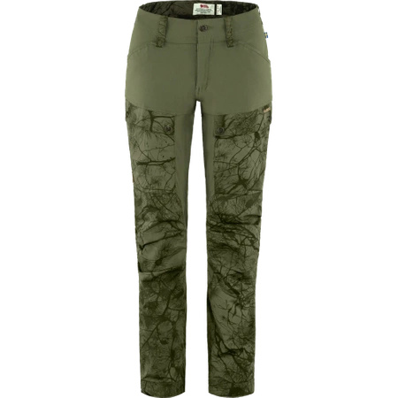 Spodnie damskie Fjällräven Keb Trousers Curved W Green Camo-Laurel Green (F86705-626-625)