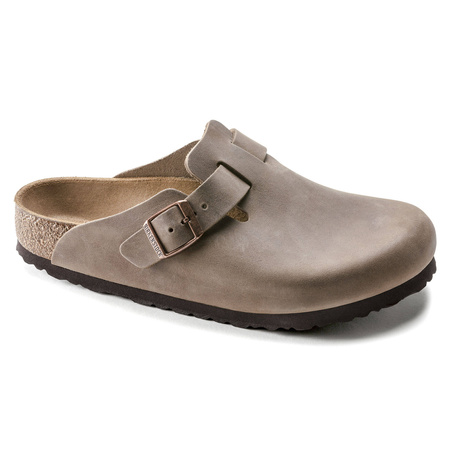 Chodaki damskie/męskie Birkenstock Boston Tabacco Brown olejowana skóra klapki regular szerokie (0960811)