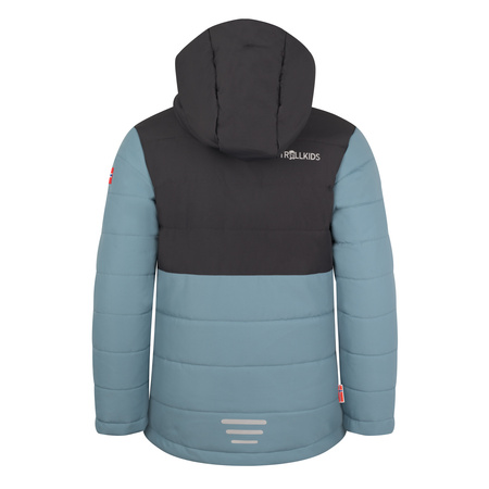 Kurtka zimowa z kapturem dla dziewczynki/chłopca Trollkids Kids Hemsedal Snow Jacket XT niebiska (513-196)