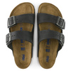 Klapki damskie Birkenstock Arizona Soft Footbed na lato wąskie czarne (0752483)