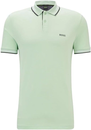 Koszulka Polo męska BOSS Paul Open Green slim fit zielona (50506193-388)