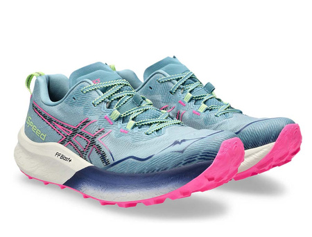 Buty do biegania damskie Asics FujiSpeed 2 W treningowe wysoka amortyzacja niebiesko-różowe (1012B515-400)