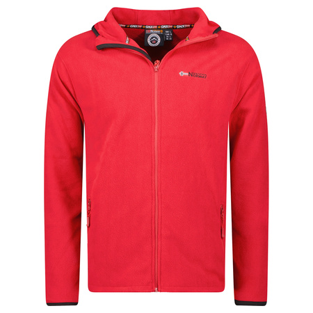 Bluza polarowa męska  Geographical Norway UNICIA MEN 224 rozpinana z kapturem czerwona (WX3713H/GN)