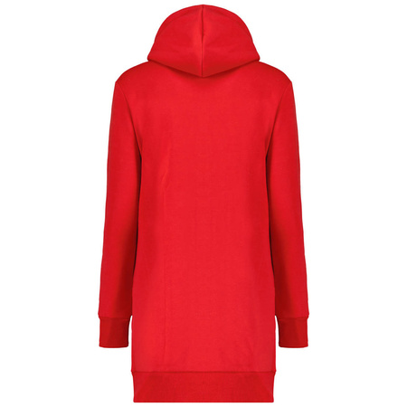 Wyprzedaż - Długa bluza damska z kapturem Geographical Norway Fabienne Red DB Lady czerwona (WW4561F/GNO-RED)