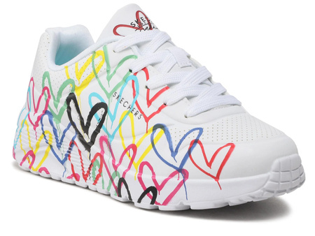 Buty Skechers UNO LITE SPREAD THE LOVE Biały (314064LWMLT)