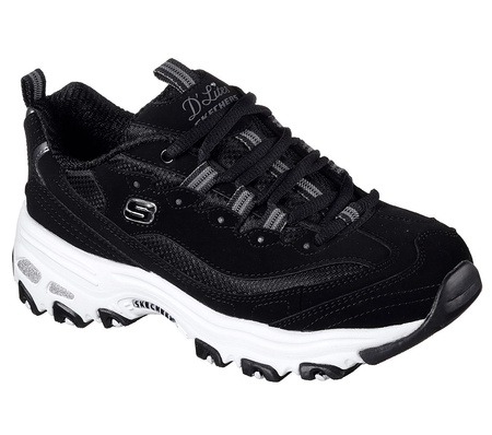 Buty sportowe damskie Skechers D'Lites Biggest Fan czarne (11930-BLK)