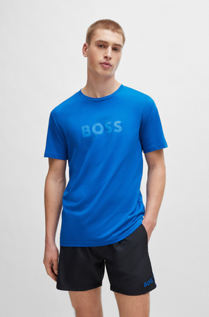 Wyprzedaż - T-shirt męski BOSS RN Medium Blue niebieski (50503276-423)
