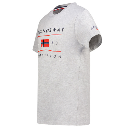 T-Shirt Geographical Norway JEZOLO DB BGREY MEN 254 mieszana szarość męska (SY9738H/GN-Blended Grey)