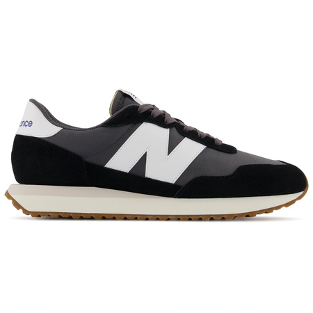 Wyprzedaż - Sneakersy męskie New Balance buty lifestylowe sportowe ze skóry zamszowej czarne (MS237GA)