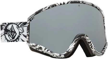 Gogle narciarskie damskie/męskie Volcom YAE OP ART/SILVER CHROME ochrona UV snowboardowe szare (VG0722318)