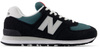 Sneakersy męskie/damskie New Balance 574 ze skóry zamszowej buty sportowe zielone (U574MGH)