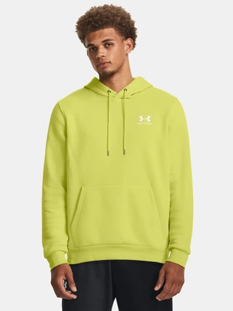 Bluza kangurka męska UNDER ARMOUR Essential Fleece z kapturem zółta (1373880-743)