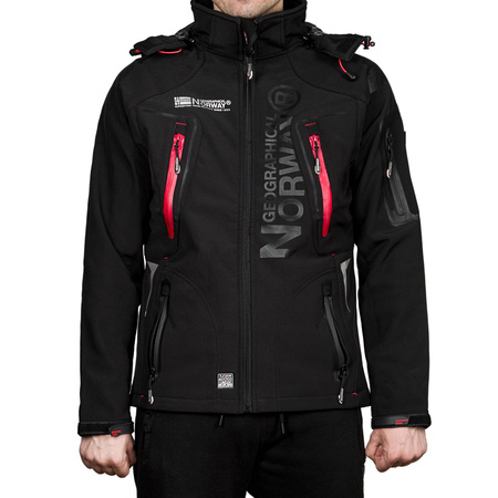 Kurtka męska czarna Softshell Geographical Norway Techno (WU6068-GN-BLACK)