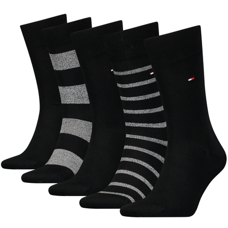 Skarpetki Tommy Hilfiger TH MEN SOCK 5P GIFTBOX MOULINE Czarny (701224443002)